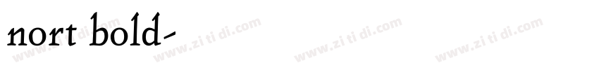 nort bold字体转换